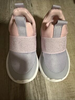 Cat & Jack Pink and Gray Girls Slip-On Sneakers